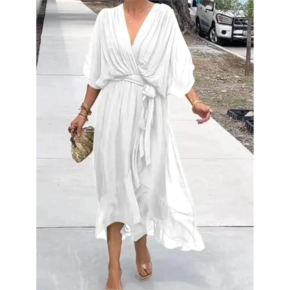 Vestido Feminino Rafaella - Gola em V (Verão 2026)
