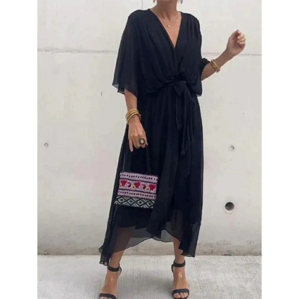 Vestido Feminino Rafaella - Gola em V (Verão 2026)