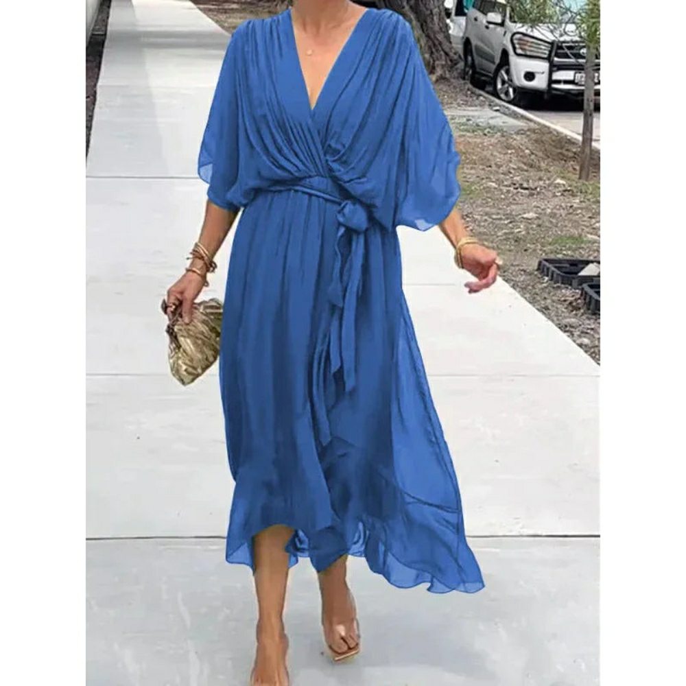 Vestido Feminino Rafaella - Gola em V (Verão 2026)