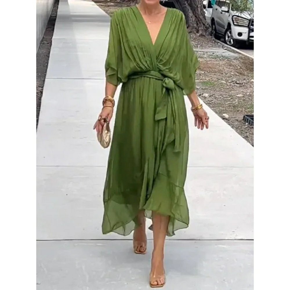 Vestido Feminino Rafaella - Gola em V (Verão 2026)