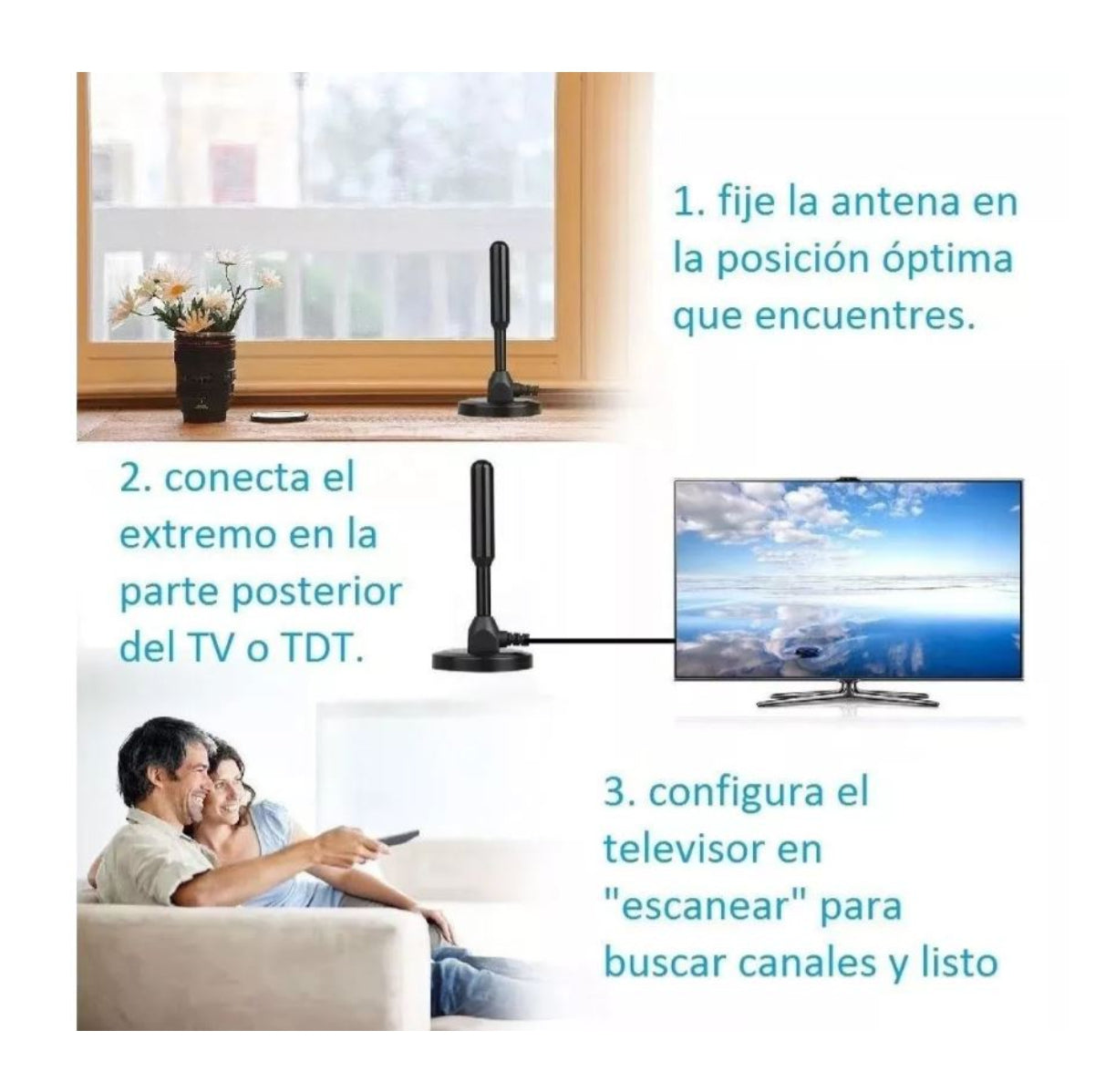 ANTENA HDTV 4K / +12 mil canales [¡Paga una vez para siempre!]