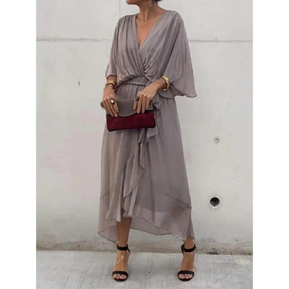 Vestido Feminino Rafaella - Gola em V (Verão 2026)
