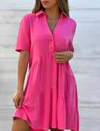 Vestido Aurora Luxe – Charme Refinado da Moda Europeia - (Leve e Soltinho)