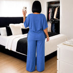 Conjunto Elegance – Blusa com Ajuste Lateral + Calça Pantalona